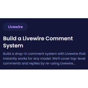 CodeCourse – Build a Livewire Comment System