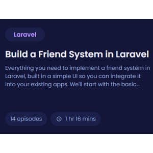 CodeCourse – Build a Friend System in Laravel